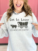 Get In Loser Oregon Trail Graphic Sweatshirt