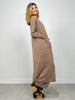 Sunrise Ribbed Knit Cardigan & Pants Set in OYSTER GREY