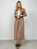 Sunrise Ribbed Knit Cardigan & Pants Set in OYSTER GREY