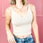 Vintage Wide Ribbed V Neck Top