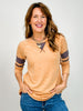 Long Sleeve Tri-blend Colorblock Knit Top