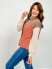Mix and Match Color Block Long Sleeve Top