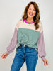 Mix and Match Color Block Long Sleeve Top