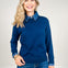 Lightweight Luxe Sweater with Removable Collar in Navy