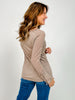 Long Sleeve Ribbed Top with Button Sleeves