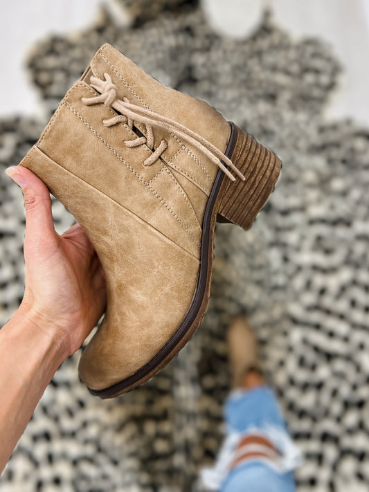 Pierre Dumas Gossip-15 Bootie in Taupe