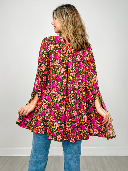 Liz Open Front Floral Cardigan