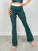 Butter Soft Side Stripe Flare Leggings in Smoked Spruce