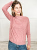 Mock Neck Center Seam Pullover Sweater in Auburn