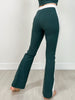 Butter Soft Side Stripe Flare Leggings in Smoked Spruce