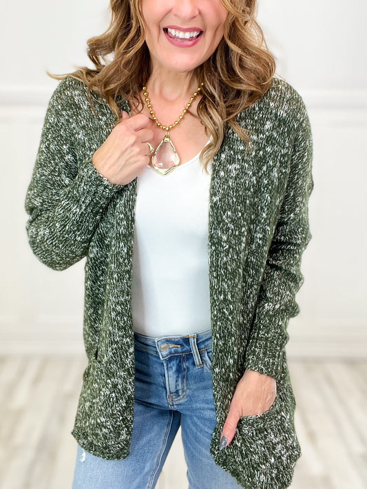 The Whole Nine Yarn Open Front Cardigan with Pockets