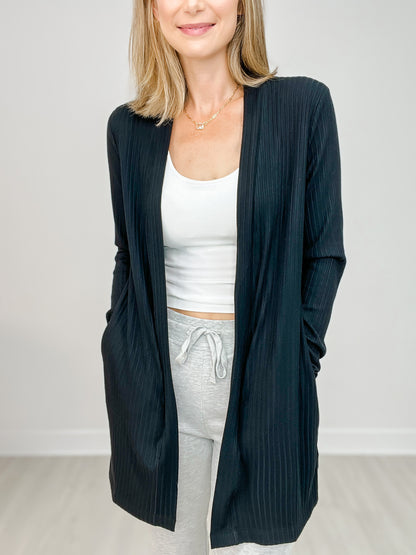 Soft Ribbed Longline Cardigan