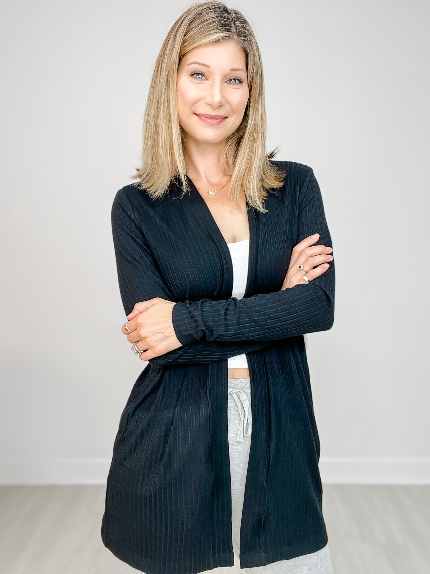 Soft Ribbed Longline Cardigan