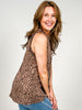 Ribbed Leopard Print Sleeveless Top