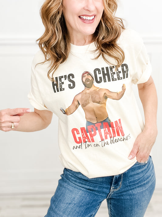 He's Cheer Captain Graphic Tee