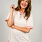 Thermal Knit Short Sleeve Top with Rounded Neckline