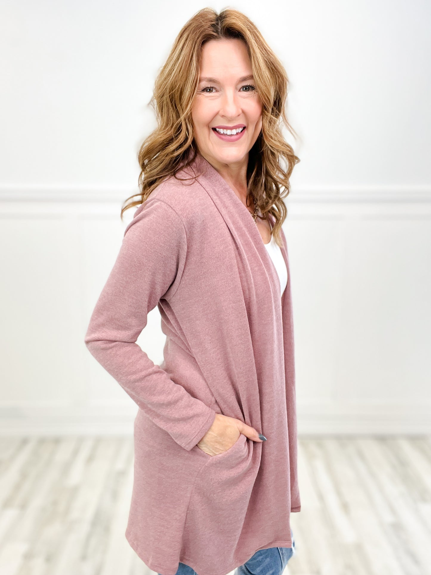 As Right As Rain Long Sleeve Cardigan with Pockets