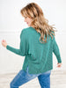Off Shoulder Long Sleeve Loose Fit Ribbed Top