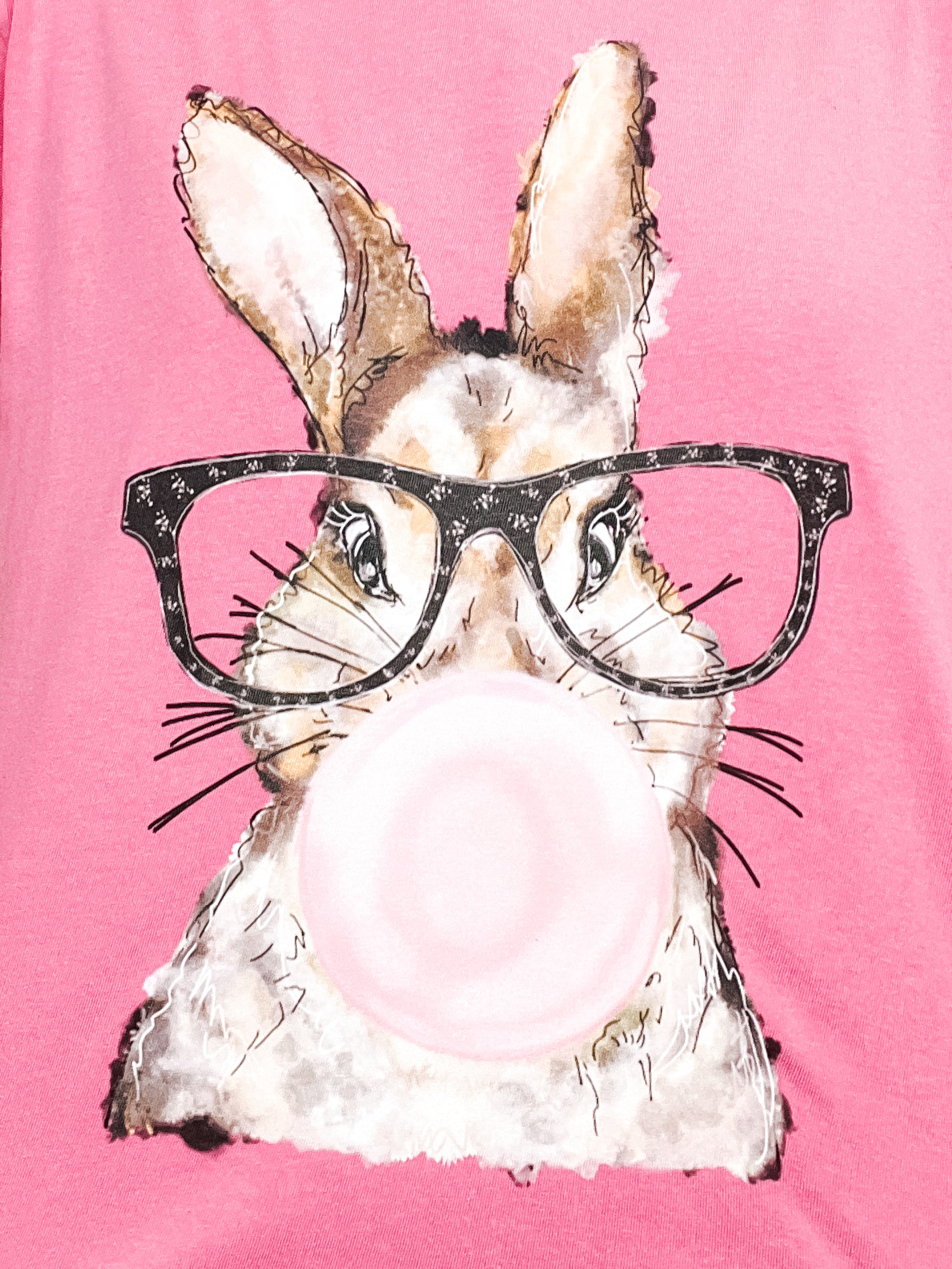 Bubble Gum Bunny Graphic Top