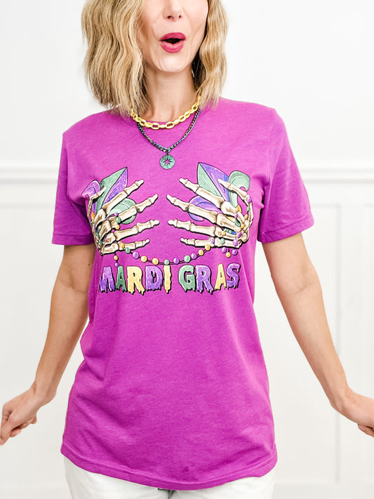 Hold My Heart Mardi Gras Graphic Tee