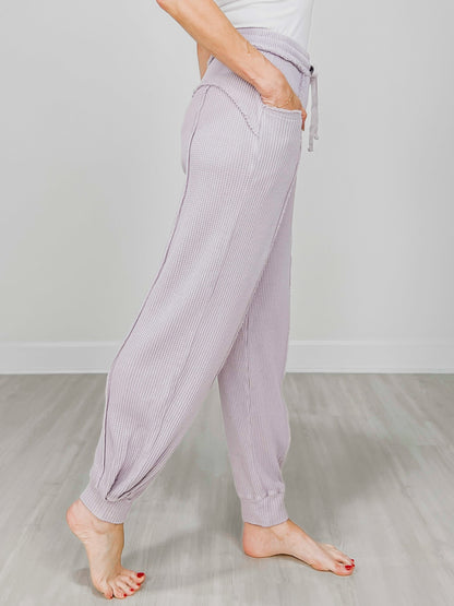 Mineral Washed Waffle Cocoon Pants