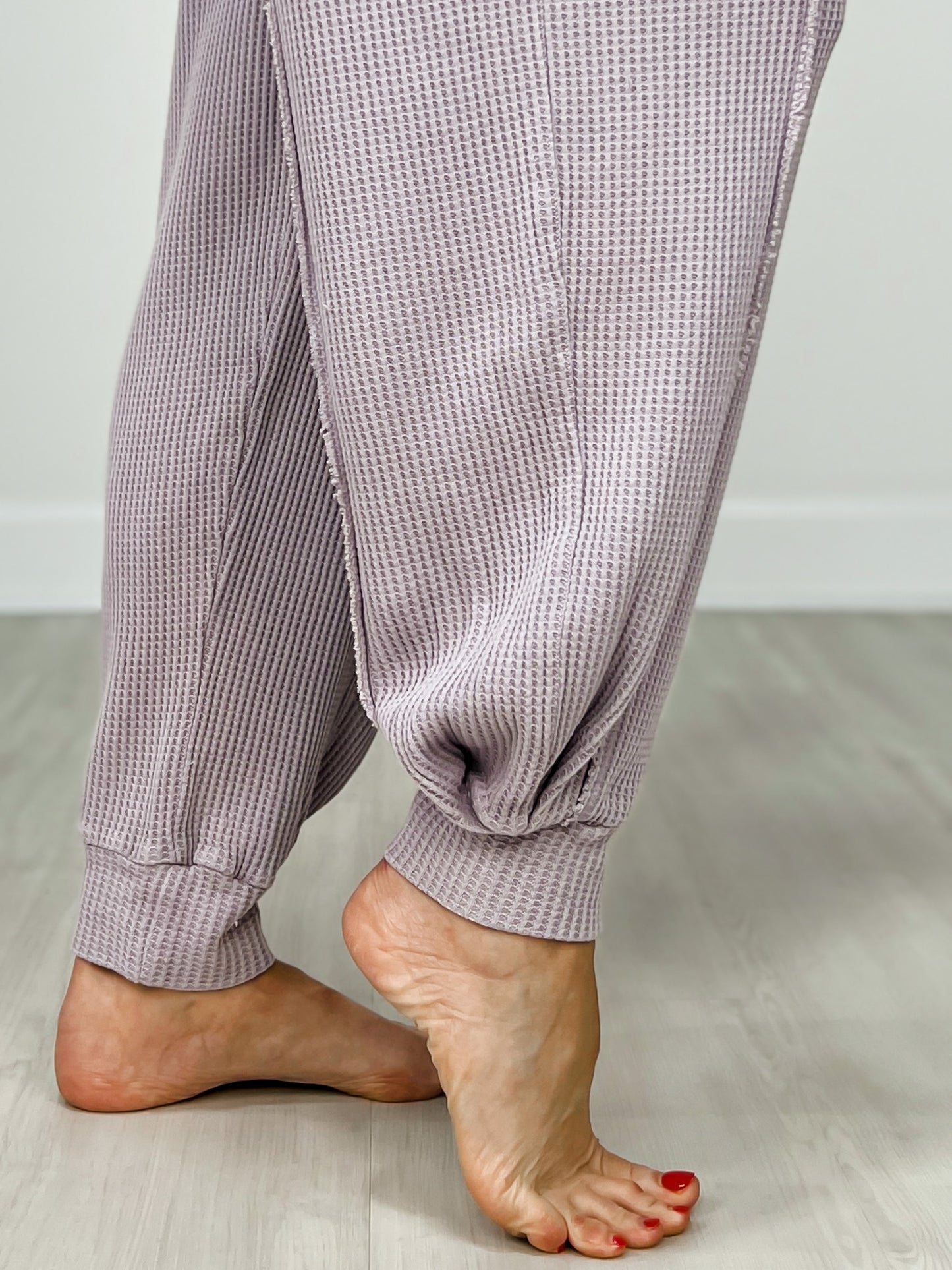 Mineral Washed Waffle Cocoon Pants