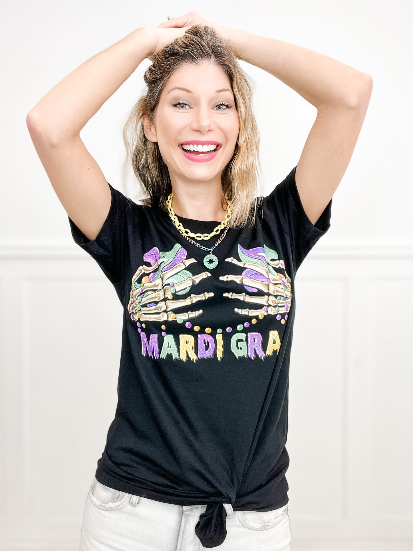 Hold My Heart Mardi Gras Graphic Tee