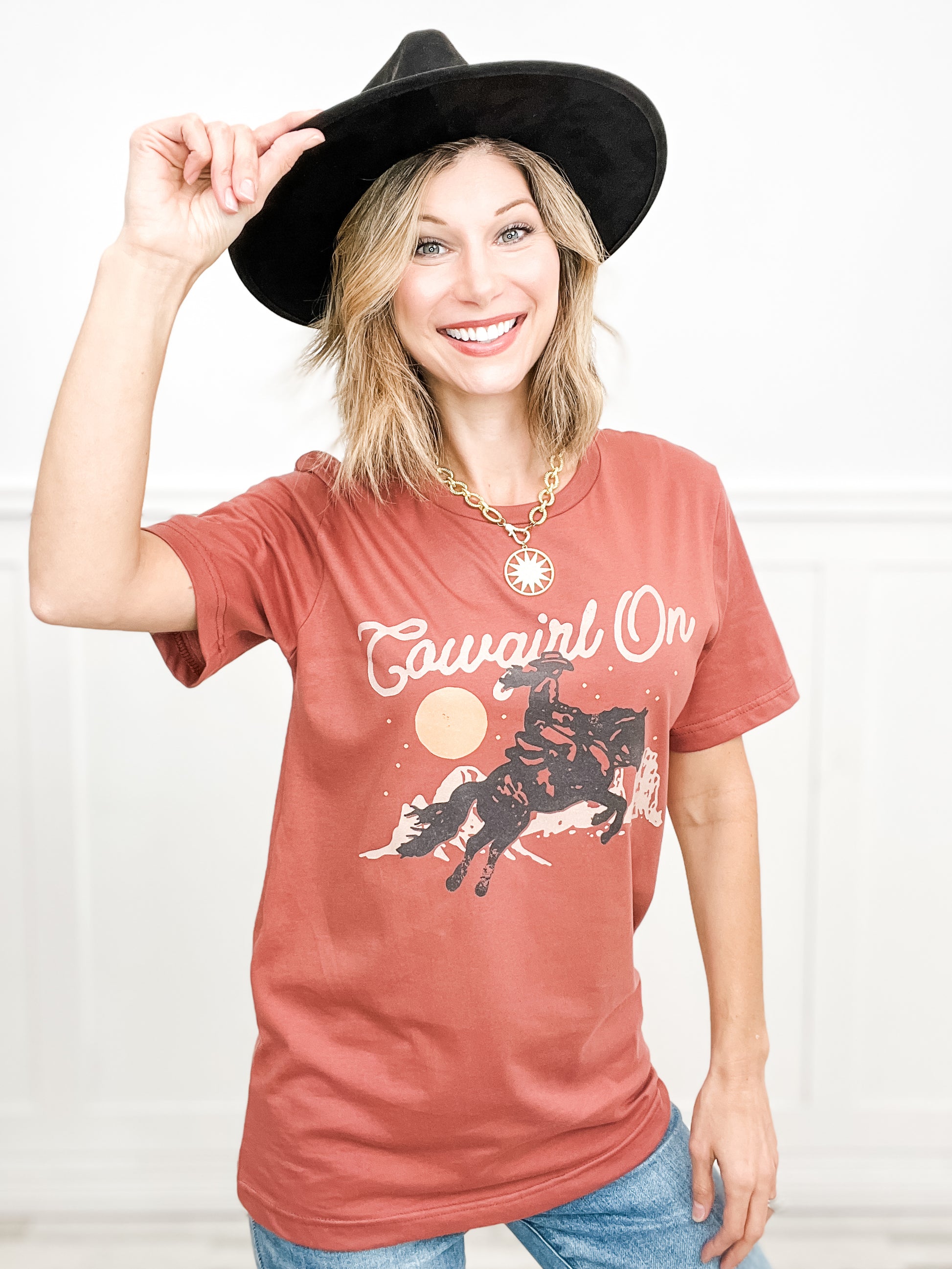 Cowgirl On Graphic Tee