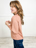 Raglan Long Sleeve Pullover Slub Yard Knit Sweater Top