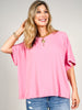 Short Sleeve Round Neck Solid Top