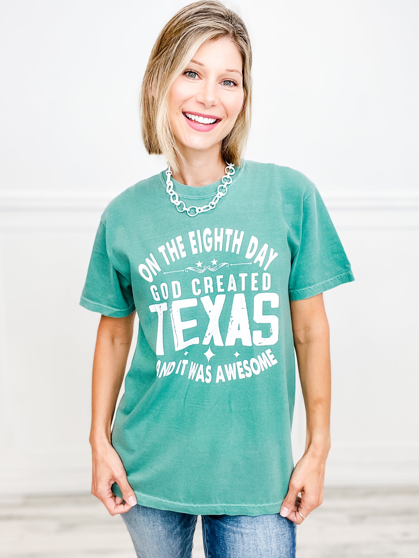 God Created Texas Graphic Tee