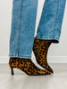 Pointed Toe Stiletto Heel Booties in Leopard Suede