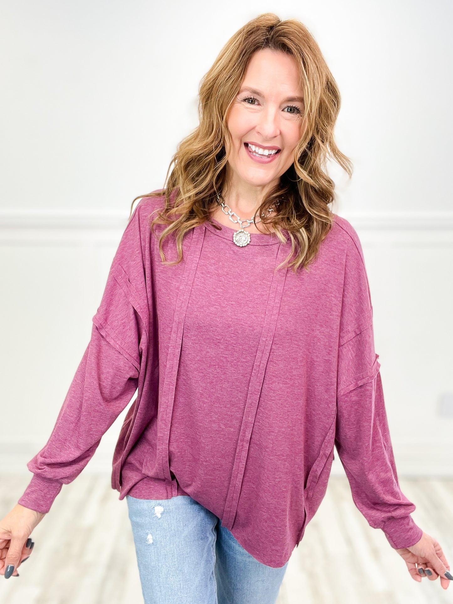 Riding Shotgun Oversized Casual Tunic Top