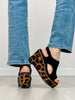 Corkys Freddie Wedge Sandals in BLACK FAUX SUEDE