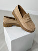 Corkys Stud Muffin Loafers in SAND FAUX SUEDE