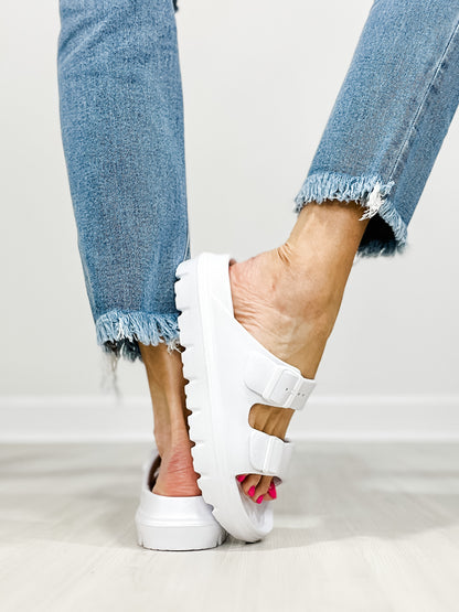 Corkys Cabana Double Buckle Sandals in White