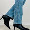 Pointed Toe Stiletto Heel Booties in Black