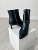 Pointed Toe Stiletto Heel Booties in Black