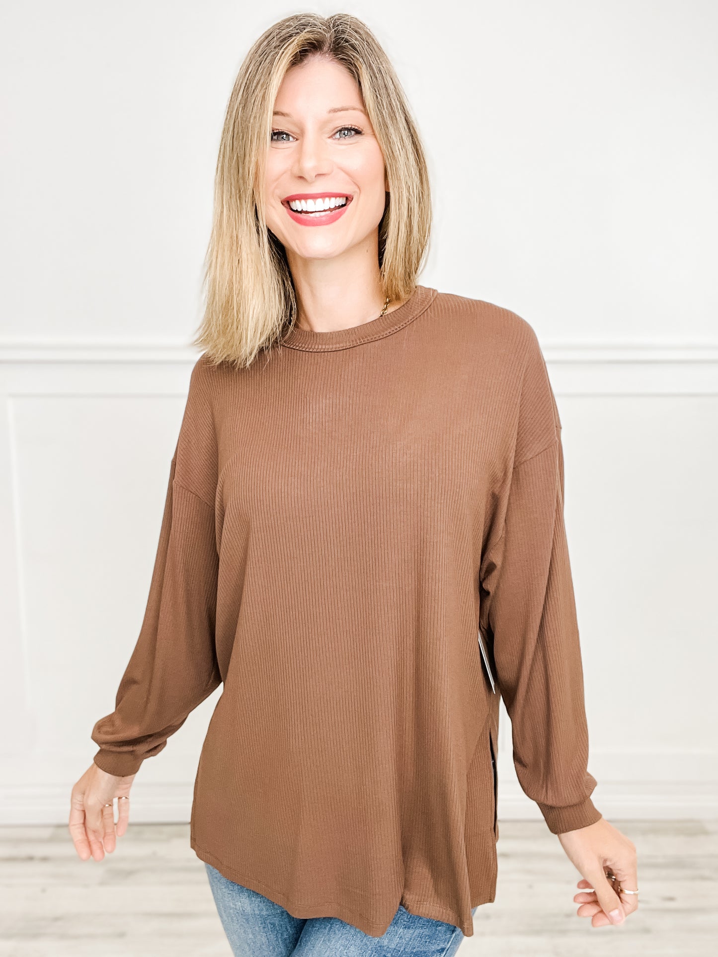 Essential Relaxed Long Sleeve w/ Side Slits