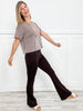 Magic High Waisted Double Knit Pants in CHOCOLATE - Skinny or Kick Flare