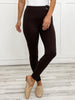 Magic High Waisted Double Knit Pants in CHOCOLATE - Skinny or Kick Flare