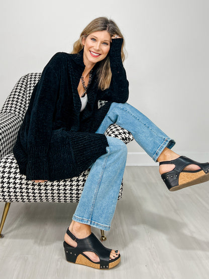 Long Sleeve Solid Knit Open Front Cardigan
