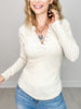 Essential Long Sleeve Micro-Ribbed Henley Top