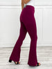 Magic High Waisted Double Knit Pants in WINE - Skinny or Kick Flare