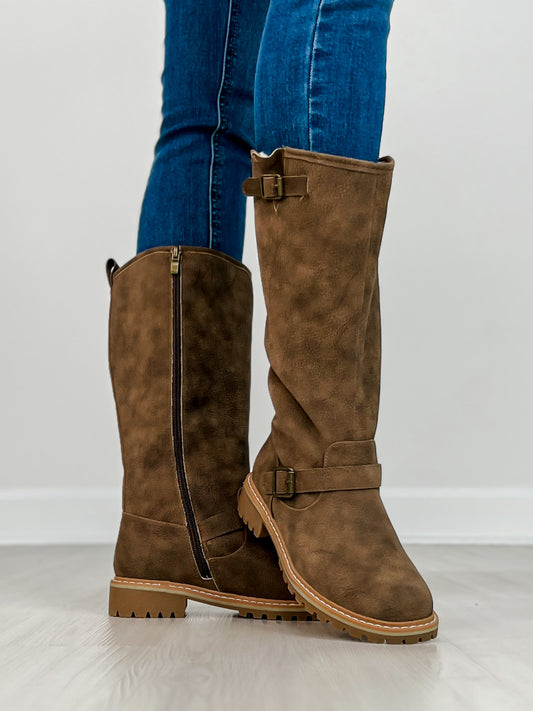 Corkys Goodness Gracious Boots in BLACK FAUX SUEDE