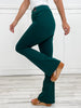 Magic High Waisted Double Knit Pants in HUNTER GREEN- Skinny or Kick Flare