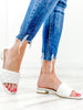 Vervet "Janet" Hi-Rise Distressed Hem Ankle Skinny Jeans