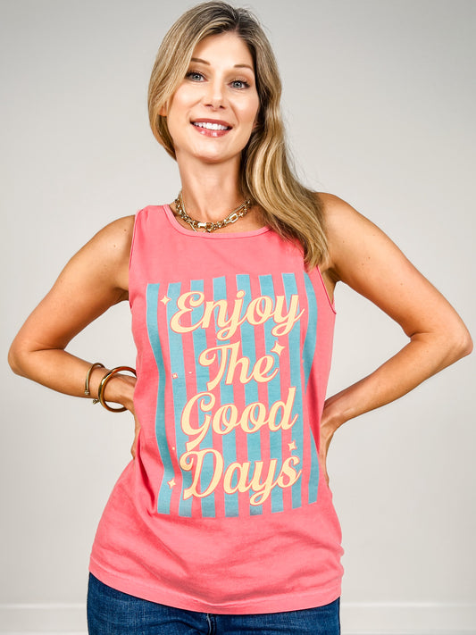 Enjoy The Good Days Graphic Tank Top
