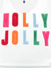 Holly Jolly Applique Letter French Terry Pullover Top