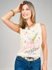 Bikinis And Martinis Rhinestone Graphic Tank Top